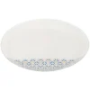 Gifi Assiette plate ronde en verre Eleni motif géométrique| Vaisselle Et Accessoires De Table
