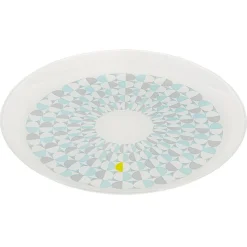 Gifi Assiette plate ronde en verre Boreas motif géométrique| Vaisselle Et Accessoires De Table