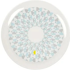 Gifi Assiette plate ronde en verre Boreas motif géométrique| Vaisselle Et Accessoires De Table