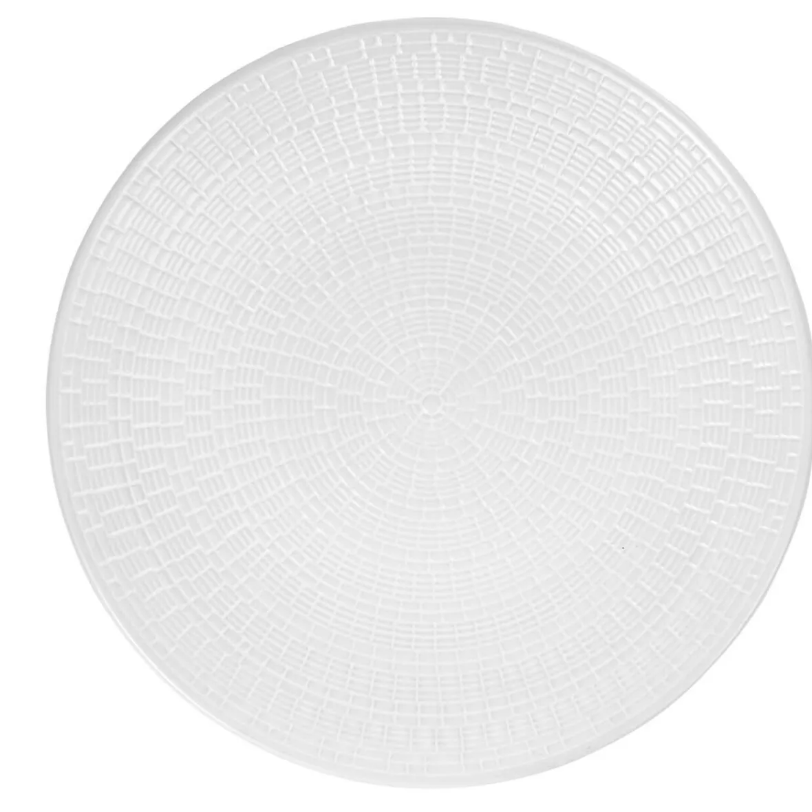 Gifi Assiette plate ronde faïence design Zebra uni blanc| Vaisselle Et Accessoires De Table