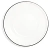 Vaisselle Et Accessoires De Table<Gifi Assiette plate ronde liseré noir verre transparent Ø26cm