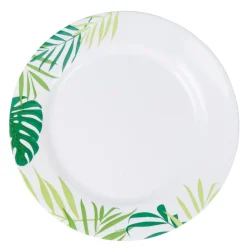 Vaisselle Et Accessoires De Table<Gifi Assiette plate ronde Luminarc blanc vert feuille jungle