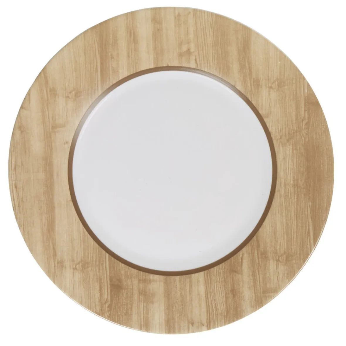 Vaisselle Et Accessoires De Table<Gifi Assiette plate ronde Luminarc blanc motif bois Nordic