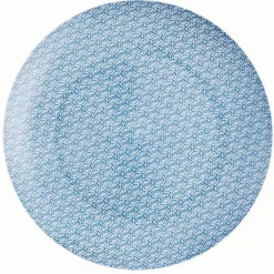 Gifi Assiette plate ronde motif géométrique 4 couleurs x4| Vaisselle Et Accessoires De Table