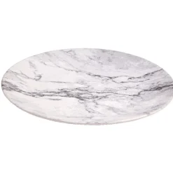 Gifi Assiette plate ronde motif marbre gris et blanc| Vaisselle Et Accessoires De Table
