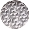 Gifi Assiette plate ronde motif origami gris et blanc| Vaisselle Et Accessoires De Table