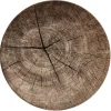 Gifi Assiette plate ronde motif rondin de bois marron| Vaisselle Et Accessoires De Table