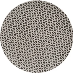 Gifi Assiette plate ronde motif géométrique noir et blanc| Vaisselle Et Accessoires De Table