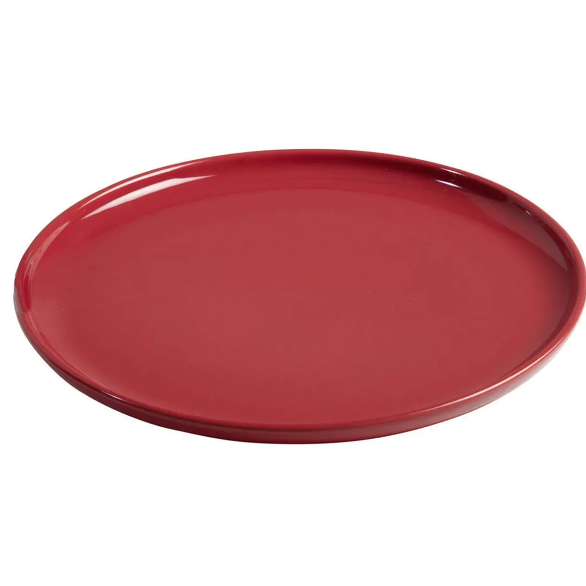 Gifi Assiette plate ronde Oslo rouge| Vaisselle Et Accessoires De Table