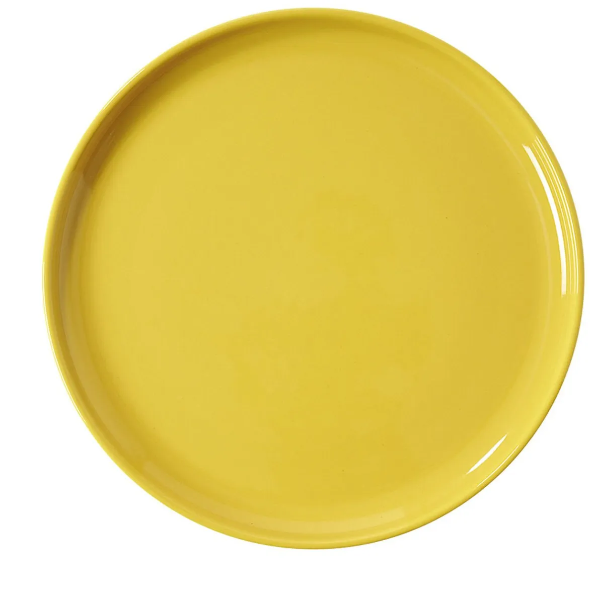 Gifi Assiette plate ronde Oslo jaune moutarde| Vaisselle Et Accessoires De Table
