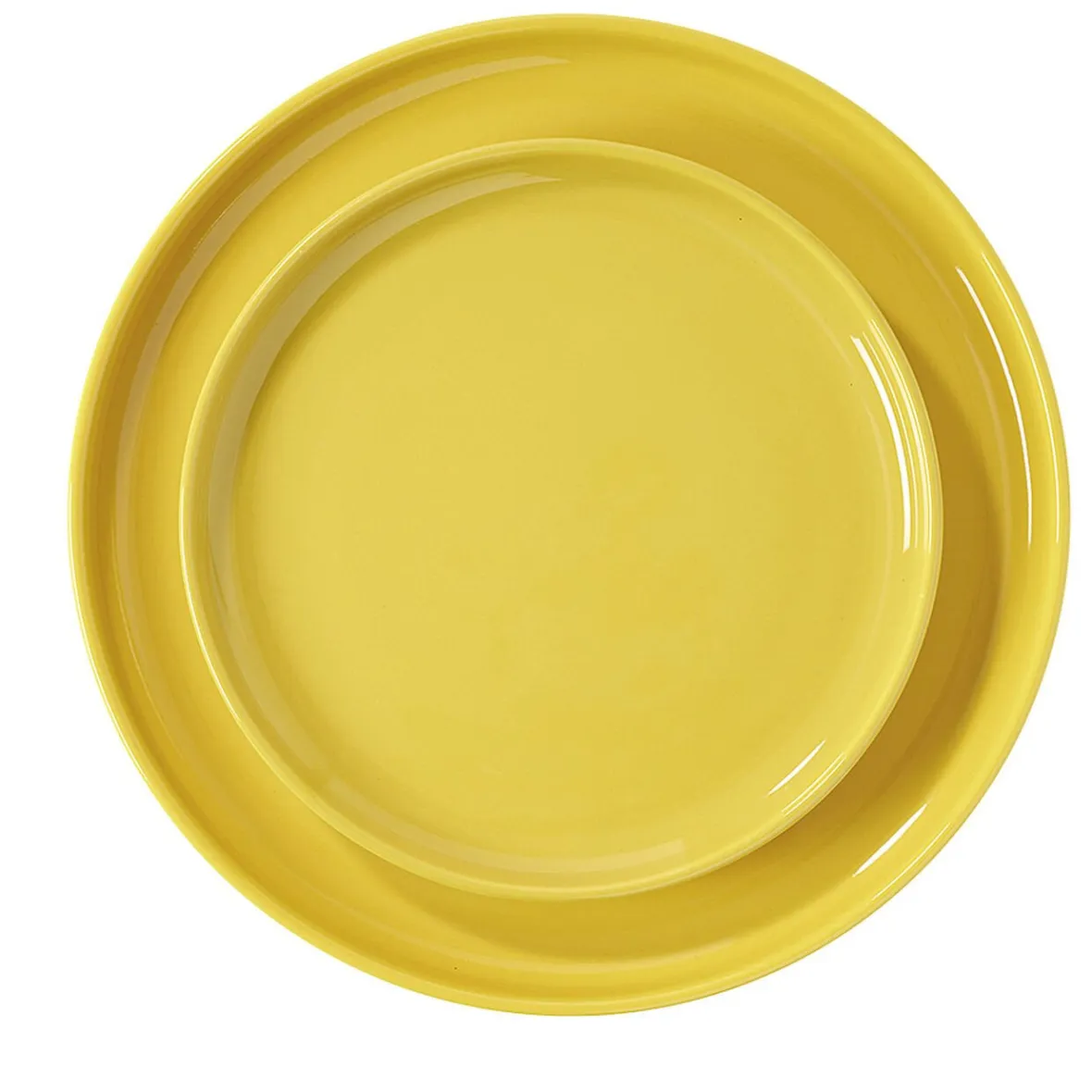 Gifi Assiette plate ronde Oslo jaune moutarde| Vaisselle Et Accessoires De Table