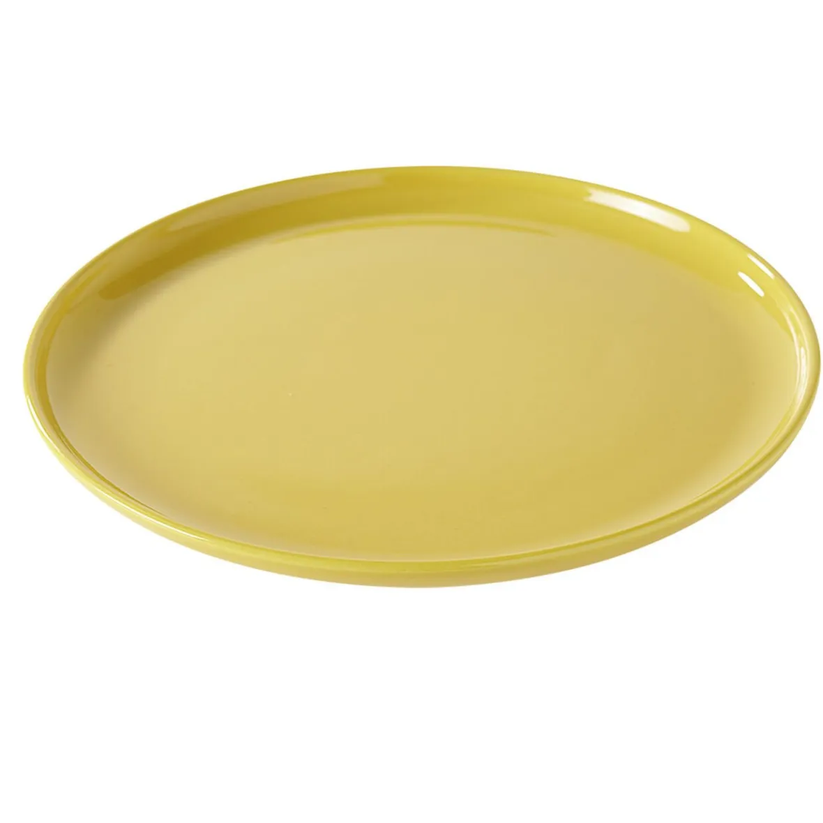 Gifi Assiette plate ronde Oslo jaune moutarde| Vaisselle Et Accessoires De Table