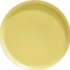 Gifi Assiette plate ronde Oslo porcelaine jaune uni| Vaisselle Et Accessoires De Table