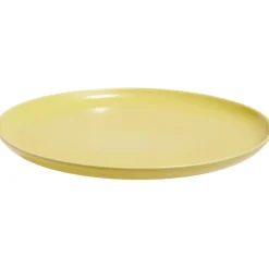 Gifi Assiette plate ronde Oslo porcelaine jaune uni| Vaisselle Et Accessoires De Table