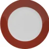Gifi Assiette plate ronde rouge et blanche| Vaisselle Et Accessoires De Table