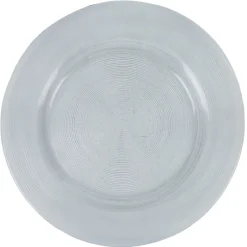 Gifi Assiette plate ronde transparente striée| Vaisselle Et Accessoires De Table