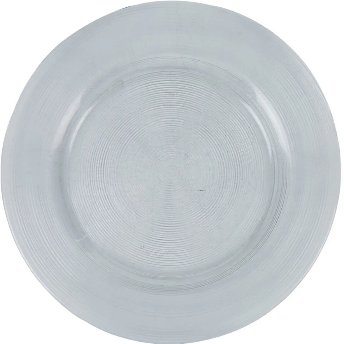 Gifi Assiette plate ronde transparente striée| Vaisselle Et Accessoires De Table