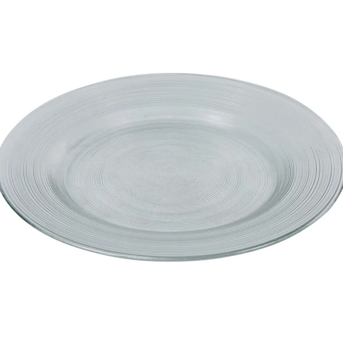 Gifi Assiette plate ronde transparente striée| Vaisselle Et Accessoires De Table