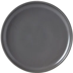 Gifi Assiette plate ronde uni gris mat| Vaisselle Et Accessoires De Table