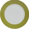 Gifi Assiette plate ronde verte et blanche| Vaisselle Et Accessoires De Table