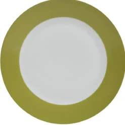 Gifi Assiette plate ronde verte et blanche| Vaisselle Et Accessoires De Table
