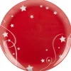 Gifi Assiette plate rouge design étoiles| Vaisselle Et Accessoires De Table