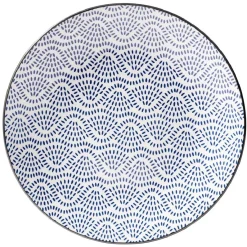 Vaisselle Et Accessoires De Table<Gifi Assiette plate style japonais porcelaine bleu blanc