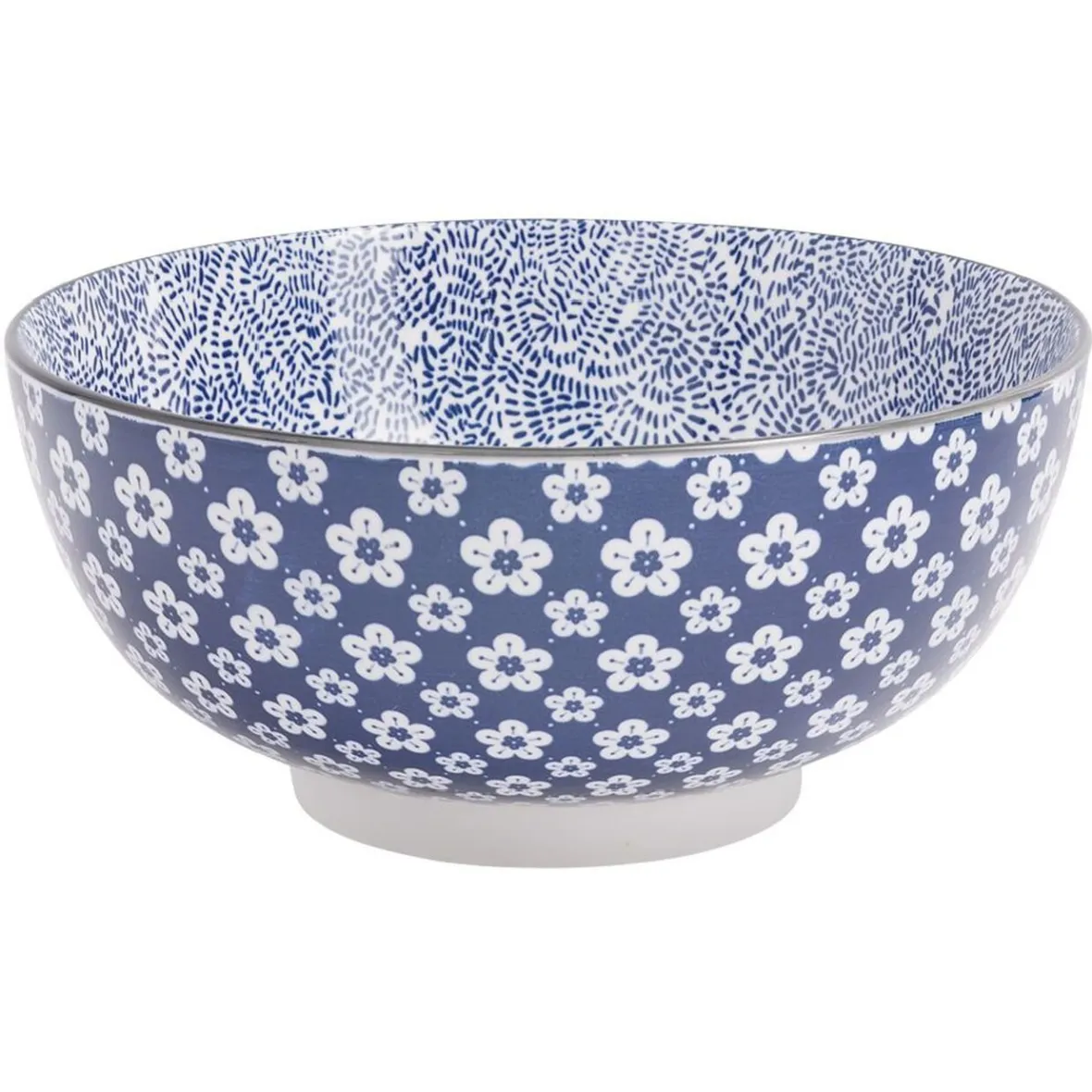 Gifi Assiette plate style japonais porcelaine bleu blanc| Vaisselle Et Accessoires De Table