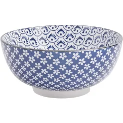 Gifi Assiette plate style japonais porcelaine bleu blanc| Vaisselle Et Accessoires De Table