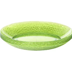 Gifi Assiette plate verte martelé x4| Vaisselle Et Accessoires De Table