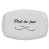 Vaisselle Et Accessoires De Table<Gifi Assiette rectangulaire blanche message plat du jour