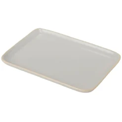Gifi Assiette rectangulaire faïence gris 28,5x19,5cm| Vaisselle Et Accessoires De Table