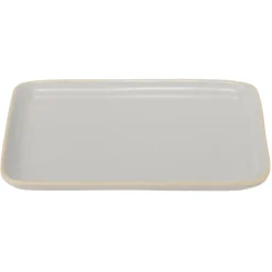 Gifi Assiette rectangulaire faïence gris 28,5x19,5cm| Vaisselle Et Accessoires De Table