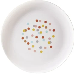Vaisselle Et Accessoires De Table<Gifi Assiette ronde en plastique décor pois multicolore