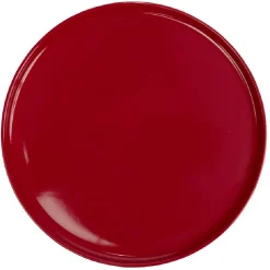 Gifi Assiette ronde plate Nordic porcelaine rouge| Vaisselle Et Accessoires De Table
