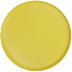 Gifi Assiette ronde plate Nordic porcelaine jaune| Vaisselle Et Accessoires De Table