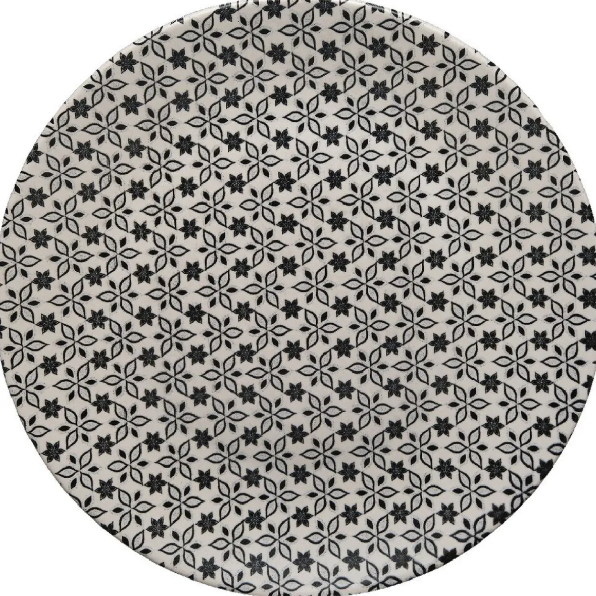 Gifi Assiette ronde plate petits motifs noir blanc| Vaisselle Et Accessoires De Table