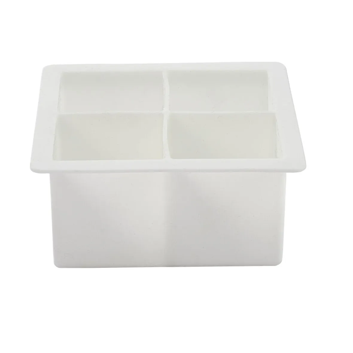 Gifi Bac à glaçons XXL 4 compartiments silicone blanc| Vaisselle Et Accessoires De Table