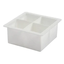 Gifi Bac à glaçons XXL 4 compartiments silicone blanc| Vaisselle Et Accessoires De Table