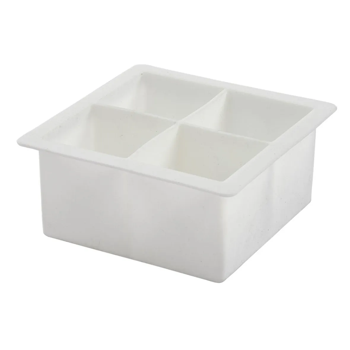 Gifi Bac à glaçons XXL 4 compartiments silicone blanc| Vaisselle Et Accessoires De Table