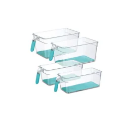 Rangement De Cuisine<Gifi Bac de rangement pour frigo avec poignée x4