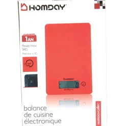 Préparation Culinaire<Gifi Balance de cuisine électronique Homday rouge