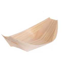 Gifi Barquette de présentation snacking bateau en bois x24| Vaisselle Et Accessoires De Table