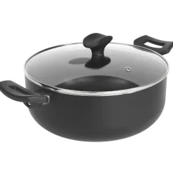 Cuisson<Gifi Batterie de cuisine tous feux dont induction x3 avec couvercle
