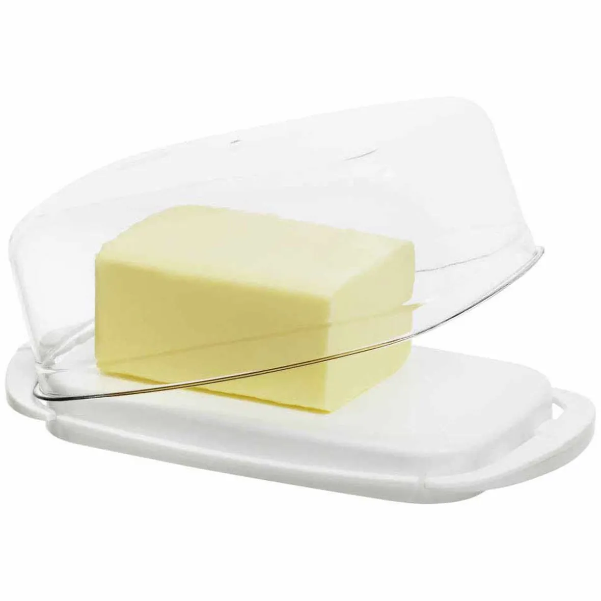 Préparation Culinaire<Gifi Beurrier socle blanc avec couvercle transparent