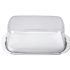 Préparation Culinaire<Gifi Beurrier socle blanc avec couvercle transparent