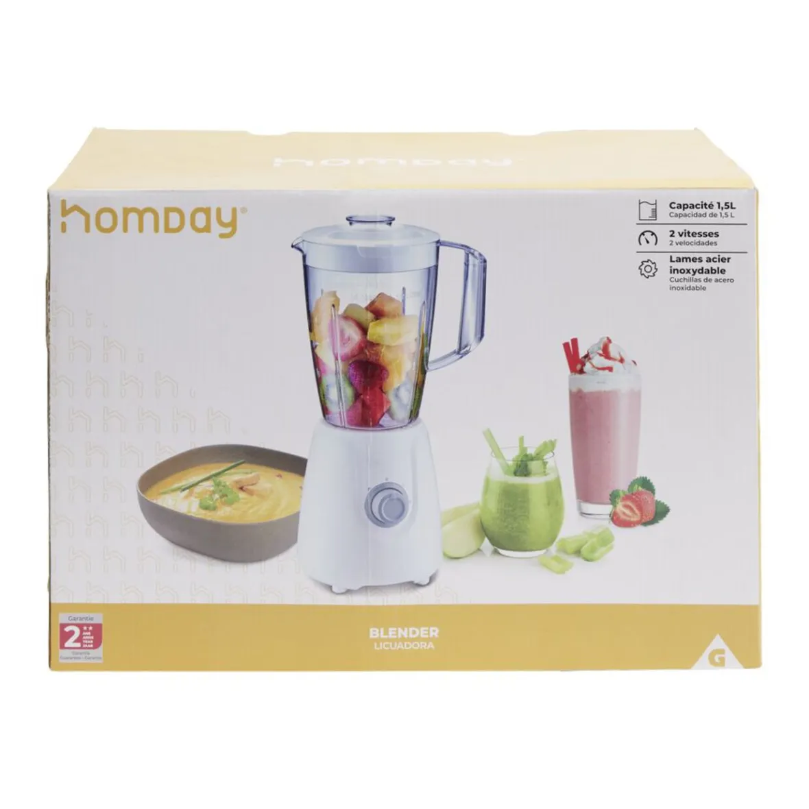 Petit Électroménager<Gifi Blender électrique Homday 1,5 L