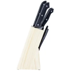 Préparation Culinaire<Gifi Bloc en bois 5 couteaux de cuisine et ciseaux