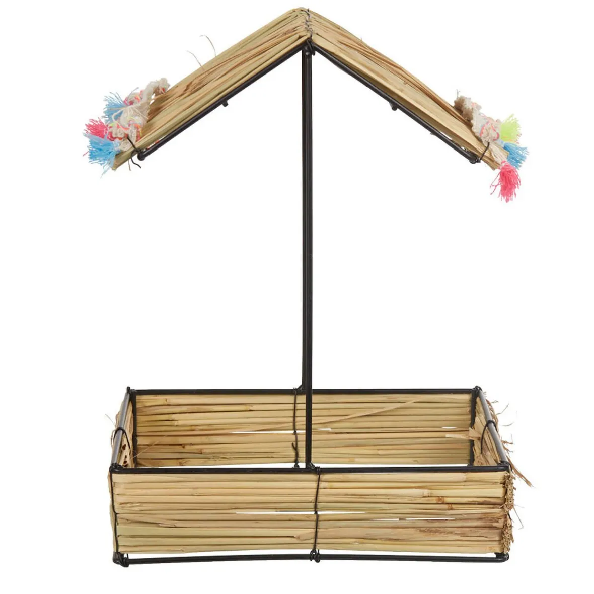 Vaisselle Et Accessoires De Table<Gifi Bocal à paille et couvercle style tropical avec support x4