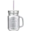 Gifi Bocal avec paille argenté 460 ml| Vaisselle Et Accessoires De Table